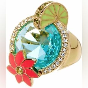♠️KATE SPADE OUT OF OFFICE POOLSIDE COCKTAIL RING 7